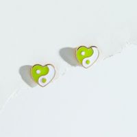 Wholesale Heart Dripping Tai Chi Earrings Nihaojewelry sku image 2