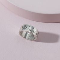 Fashion Retro Engraving Dandelion Simple Ring Set Wholesale Nihaojewelry sku image 1