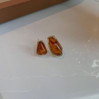 Wholesale Fashion Asymmetrical Geometric Resin Stud Earrings Nihaojewelry sku image 2