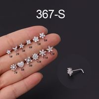 Nose Rings & Studs Fashion Flower 316L Stainless Steel  Copper Plating sku image 15