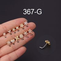 Nose Rings & Studs Fashion Flower 316L Stainless Steel  Copper Plating sku image 6