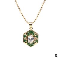 Schmuck Großhandel Einfache Geometrische Kupfer Tropfen Öl Halskette Weibliche Herbst Design Sinn Diamant Gold Perlen Kette Ins Kalte Wind Zubehör sku image 4