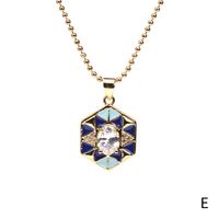 Schmuck Großhandel Einfache Geometrische Kupfer Tropfen Öl Halskette Weibliche Herbst Design Sinn Diamant Gold Perlen Kette Ins Kalte Wind Zubehör sku image 5