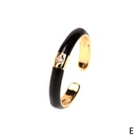 Wholesale Simple Solid Color Geometric Zircon Copper Ring Nihaojewelry sku image 5
