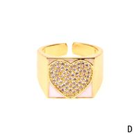 Wholesale Zircon Copper Heart Ring Nihaojewelry sku image 4