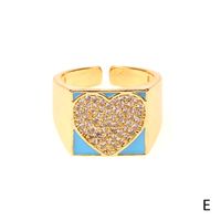 Wholesale Zircon Copper Heart Ring Nihaojewelry sku image 5