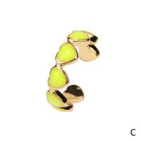 Großhandel Einfarbiges Herz Kupfer Offener Ring Nihaojewelry sku image 3