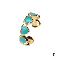 Wholesale Solid Color Heart Copper Open Ring Nihaojewelry sku image 4