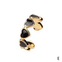 Wholesale Solid Color Heart Copper Open Ring Nihaojewelry sku image 5