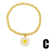 Daisy Flower Eye Round Bead Ethnic Style Elastic Bracelet Wholesale Jewelry Nihaojewelry sku image 3