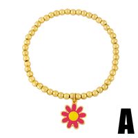 Daisy Flower Eye Round Bead Ethnic Style Elastic Bracelet Wholesale Jewelry Nihaojewelry sku image 1