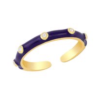 Vente En Gros Bague En Cuivre Zircone Micro-incrustée Couleur Bonbon Nihaojewelry sku image 9