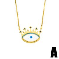 2022european And American New Creative Design Retro Devil's Eye Necklace Women's Personality Fashion Necklace Nkw54 sku image 1