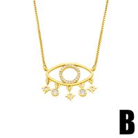 2022european And American New Creative Design Retro Devil's Eye Necklace Women's Personality Fashion Necklace Nkw54 sku image 2