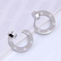 Wholesale Jewelry C-shaped Titanium Steel Stud Earrings Nihaojewelry sku image 2