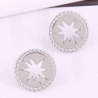 الجملة مجوهرات الجوف عباد الشمس جولة التيتانيوم الصلب أقراط Nihaojewelry main image 4