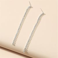 Fashion Geometric Rhinestone Crystal Long Earrings Wholesale Nihaojewelry sku image 1