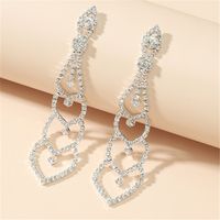 Fashion Heart-shaped Inlaid Zircon Long Earrings Wholesale Nihaojewelry main image 3