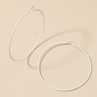 Simple White Oversized Rubber Paint Copper Earrings Wholesale Nihaojewelry main image 3