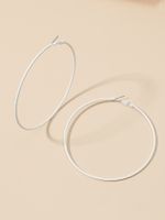 Simple White Oversized Rubber Paint Copper Earrings Wholesale Nihaojewelry main image 5