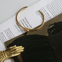 Bracelet Simple Noué En Acier Titane Plaqué Or 18 Carats En Gros Nihaojewelry main image 4