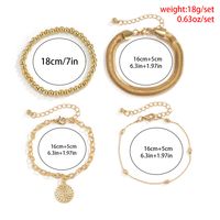 Fashion Geometric Tassel Bead Chain Alloy Pendant Bracelet Wholesale Nihaojewelry main image 4