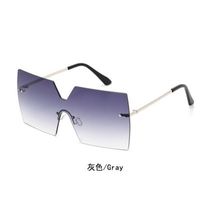 New Korean Fashion Style Rimless Big Frame One-piece Sunglasses sku image 1