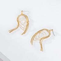 Fashion Copper Thin Chain Multi-layer Drop-shaped Long Earrings Wholesale Nihaojewelry main image 3