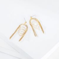 Fashion Copper Thin Chain Multi-layer Drop-shaped Long Earrings Wholesale Nihaojewelry main image 4