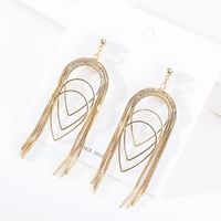 Fashion Copper Thin Chain Multi-layer Drop-shaped Long Earrings Wholesale Nihaojewelry main image 5