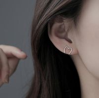 Wholesale Jewelry Simple Hollow Heart Copper Ear Bone Clip Nihaojewelry sku image 1