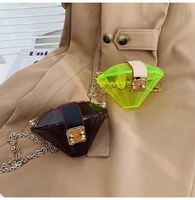 New Diamond-shaped Transparent Candy Color Shoulder Bag Wholesale Nihaojewelry main image 5