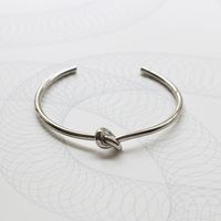 Bracelet Simple Noué En Acier Titane Plaqué Or 18 Carats En Gros Nihaojewelry sku image 1