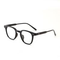 Retro Round Frame Rivets Blu-ray Flat Glasses Wholesale Nihaojewelry sku image 1