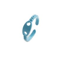 الرجعية الكورية الطلاء الحلوى اللون خنزير الأنف افتتاح النحاس خاتم الجملة Nihaojewelry sku image 9