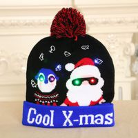 New  Knitted Woolen Colorful Luminous Knitted  Christmas Hat sku image 4