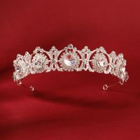 New Fashion Classic Round Crown Retro Luxury Hollow Bride Wedding Head Ornaments sku image 2