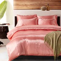 Wholesale Simulation Silk Solid Color Brushed Pillowcase Quilt Cover Bedding Set Nihaojewelry sku image 8