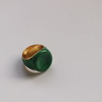 Wholesale Jewelry Oil Drop Geometric Enamel Copper Ring Nihaojewelry sku image 3