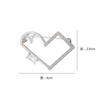 Electroplated Real Gold Micro-inlaid Zircon Heart Corsage Wholesale Nihaojewelry main image 8