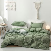 Simple Solid Color Silk Textile Three-piece Set Bedding Wholesale Nihaojewelry main image 4
