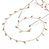 Fashion Simple Golden Copper Leaf-shaped Glasses Chain Wholesale Nihaojewelry main image 1