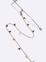 Fashion Simple Golden Triangle Glasses Mask Chain Wholesale Nihaojewelry main image 3