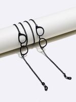 Fashion Metal Black Solid Color Glasses Chain Wholesale Nihaojewelry main image 3