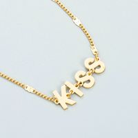 Korean Titanium Steel 18k Gold Letter Bracelet Wholesale Nihaojewelry main image 5
