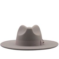 New Solid Color Big Brim Flat Brim Jazz Top Hat Wholesale Nihaojewelry sku image 2