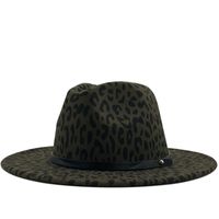 Sombrero De Copa De Lana De Borde Grande Con Estampado De Leopardo Retro Al Por Mayor Nihaojewelry sku image 6