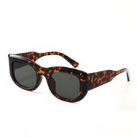 Fashion Square Big Frame Tortoiseshell Leopard Print Sunglasses sku image 4