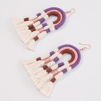 Fashion Colorful Fabric Tassel Earrings Wholesale Nihaojewelry main image 5