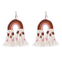 Fashion Colorful Fabric Tassel Earrings Wholesale Nihaojewelry sku image 2